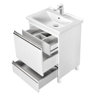 Тумба под раковину Акватон Капри 60см белый 1A230101KP010